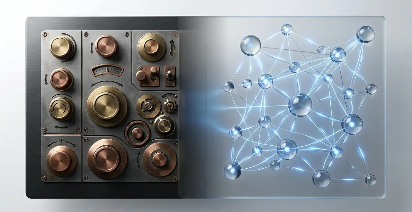 Comparaison visuelle entre le contrôle manuel et l'intelligence artificielle pour les enchères Google Ads