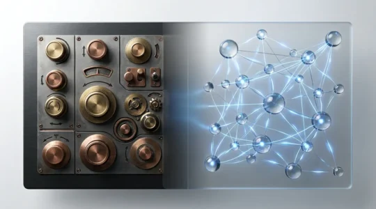 Comparaison visuelle entre le contrôle manuel et l'intelligence artificielle pour les enchères Google Ads