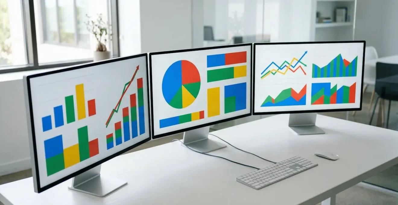 Dashboard Google Ads montrant différentes métriques de qualité et comparaisons de coûts entre concurrents