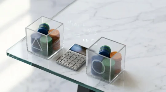 Tableau de bord marketing digital montrant la répartition d'un budget publicitaire entre Google et Facebook